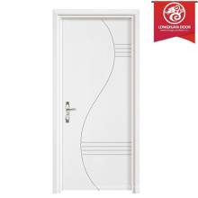 Simple Design Veneer Flush Intérieur Portes blanches, portes intérieures à noyau creux avec du papier carré Honeycomb